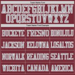 Custom Mesh Burgunder Trikot Authentic Football Grau-Weiß