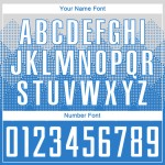 Sublimation Fußball Blau Pulver Weiß Uniform Custom Jersey