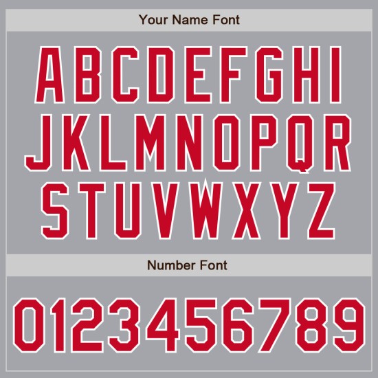 Letterman Grau Bomber Varsity Full-Snap Jacke Rot-Weiß Custom Letterman Grau Bomber Varsity Full-Snap Jacke Rot-Weiß Custom