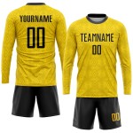 Sublimation Fußball Gold Schwarz Uniform Trikot Custom