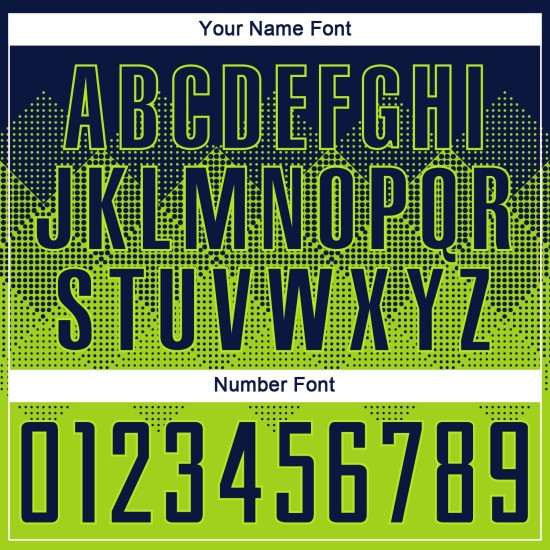 Navy Fußball Custom Uniform Sublimation Neon Trikot Grün