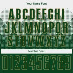 Gold Sublimation Grün-Alte Uniform Weiß Fußball Custom Jersey