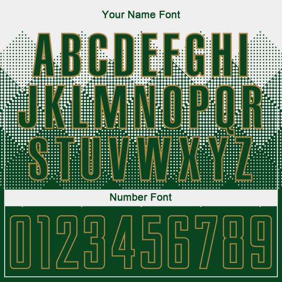 Gold Sublimation Grün-Alte Uniform Weiß Fußball Custom Jersey