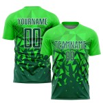 Benutzerdefinierte Grün Grün-Weiß Sublimation Jersey Gras Uniform Fußball