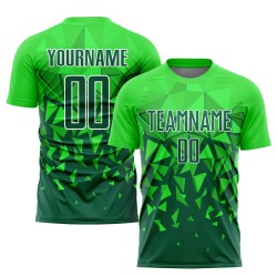Benutzerdefinierte Grün Grün-Weiß Sublimation Jersey Gras Uniform Fußball
