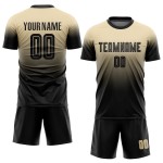 Schwarz Verblassen Fußball Uniform Custom Fashion Sublimation Creme Jersey