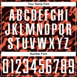 Fußballuniform Orange Trikot Benutzerdefinierte Weiß-Schwarz Sublimation