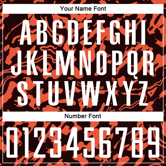 Fußballuniform Orange Trikot Benutzerdefinierte Weiß-Schwarz Sublimation