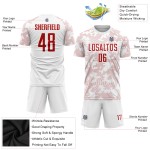 Uniform Custom Rot Sublimation Jersey Fußball Weiß