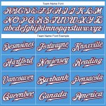 Blaues Jersey Powder Custom Authentic Baseball Weiß-Rot