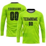 Neon Fußball Schwarz Grün Trikot Sublimation Custom Uniform