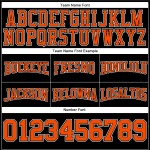 Orange-Weiß Custom Pullover genäht Fußball Hoodie schwarzes Sweatshirt