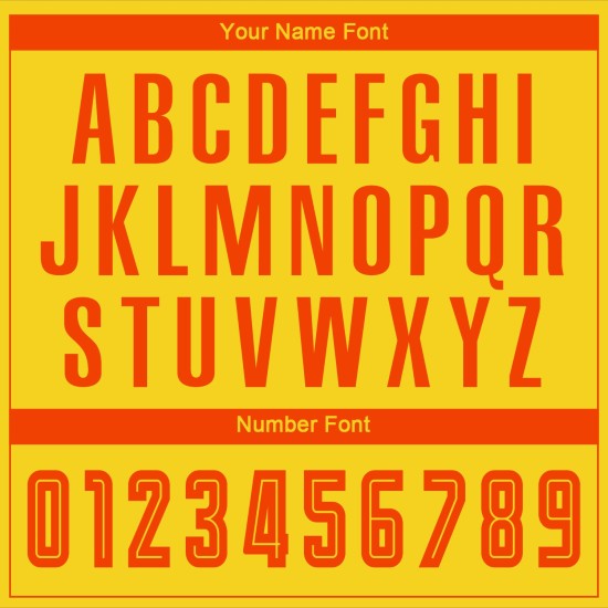 Benutzerdefinierte Mode Orange Uniform Trikot Fußball Verblassen Sublimation Gold