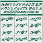 Weiß Grün-Licht Kelly Custom Baseball Grau Authentic Jersey