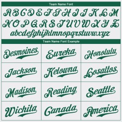 Weiß Grün-Licht Kelly Custom Baseball Grau Authentic Jersey