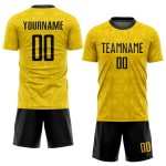 Sublimation Fußball Gold Schwarz Uniform Trikot Custom