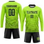 Grünes Trikot Sublimation Schwarz Benutzerdefinierte Neon Uniform Fußball
