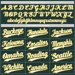 Weiß-Gold Custom Authentic Green Jersey Baseball