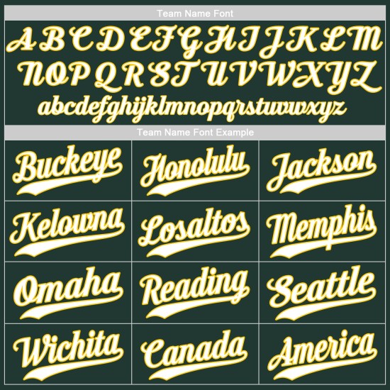 Weiß-Gold Custom Authentic Green Jersey Baseball