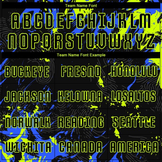 Schwarzes benutzerdefiniertes Neon-Trikot, schwarze Sublimations-Grün-Royal-Uniform