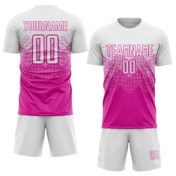 Dunkelrosa Trikot Uniform Weiß Fußball Sublimation Custom Dunkelrosa Trikot Uniform Weiß Fußball Sublimation Custom