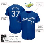 Jersey Weiß Royal Authentic Custom Baseball Jersey Weiß Royal Authentic Custom Baseball