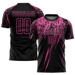 Uniform Sublimation Custom Schwarz Fußball Jersey Rosa Uniform Sublimation Custom Schwarz Fußball Jersey Rosa