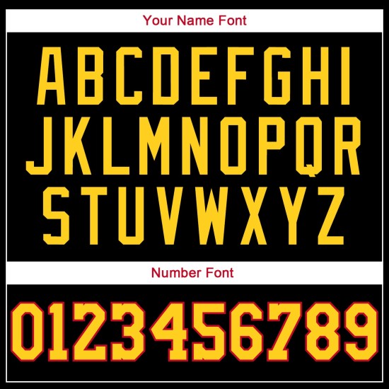 Rippstrick Jersey Custom Schwarz Rundhals Basketball Gold-Rot Rippstrick Jersey Custom Schwarz Rundhals Basketball Gold-Rot