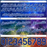 Königsblaue Basketball Galactic Shorts 3D Authentic Custom