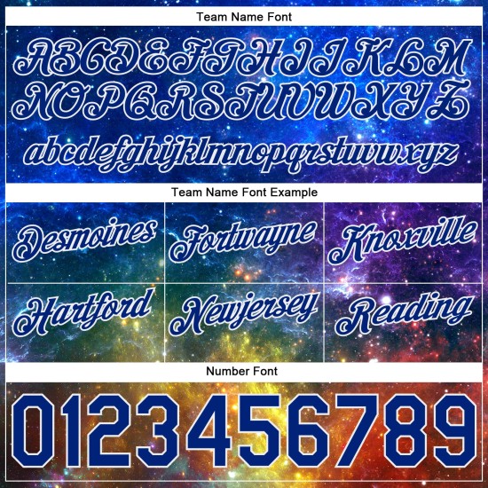 Königsblaue Basketball Galactic Shorts 3D Authentic Custom