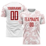 Uniform Custom Rot Sublimation Jersey Fußball Weiß