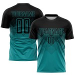 Uniform Teal Custom Jersey Sublimation Fußball Schwarz Uniform Teal Custom Jersey Sublimation Fußball Schwarz