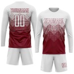 Weiße Sublimation Crimson Uniform Fußball Custom Jersey