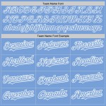 Jersey Weiß Softball Zwei-Knopf Custom Blau Nadelstreifen Hell Unisex Weiß Jersey Weiß Softball Zwei-Knopf Custom Blau Nadelstreifen Hell Unisex Weiß