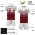Weiße Sublimation Crimson Uniform Fußball Custom Jersey