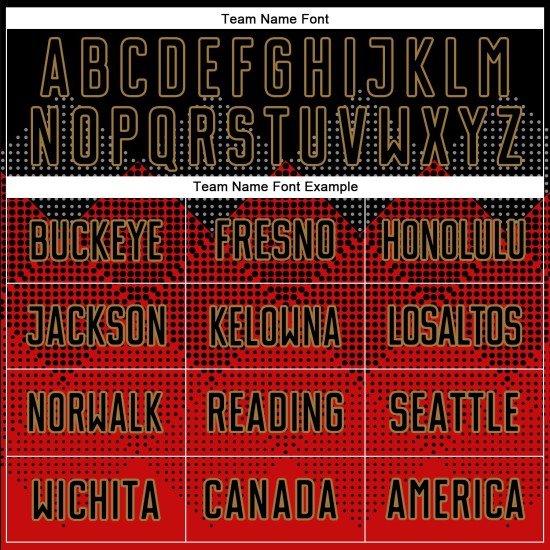 Gold Uniform Sublimation Rot Fußball Schwarz-Old Custom Jersey