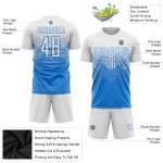Sublimation Fußball Blau Pulver Weiß Uniform Custom Jersey