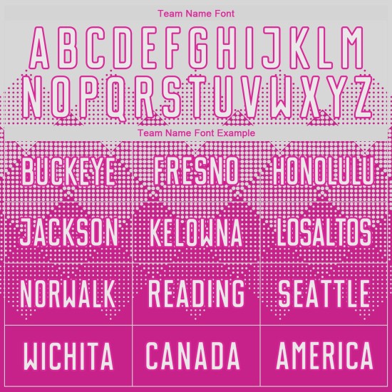 Dunkelrosa Trikot Uniform Weiß Fußball Sublimation Custom