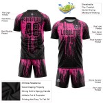 Sublimationsuniform Fußball Rosa Schwarz Custom Jersey Sublimationsuniform Fußball Rosa Schwarz Custom Jersey