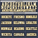 Custom Mesh Authentic Football Navy Trikot Gold-Weiß