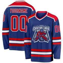 Hockey Custom Royal Trikot Rot-Weiß
