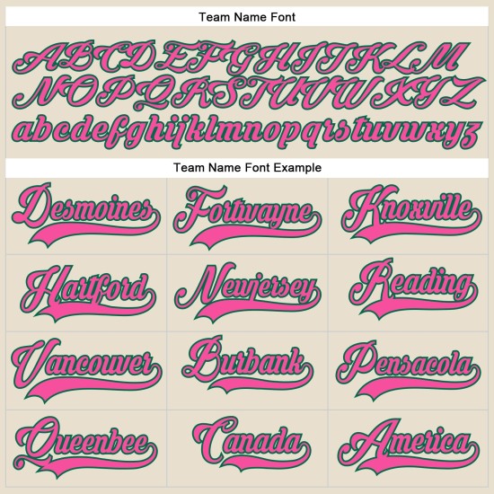 Hockey Creme Grün Pink-Kelly Jersey Spitze Custom Hals Hockey Creme Grün Pink-Kelly Jersey Spitze Custom Hals