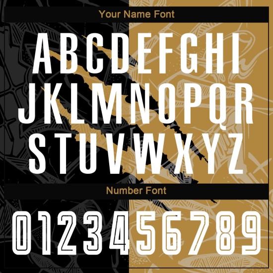 Graffiti Scratch Sublimation Fußball Gold Muster Schwarz-Alt Jersey Weiß Uniform Custom