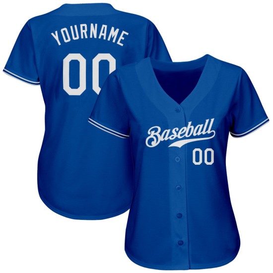 Jersey Weiß Royal Authentic Custom Baseball Jersey Weiß Royal Authentic Custom Baseball