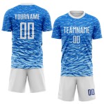 Sublimation Fußballtrikot Royal Uniform Weiß Custom
