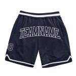 Shorts Authentic Navy Throwback Custom Basketball Marineblau-Weiß