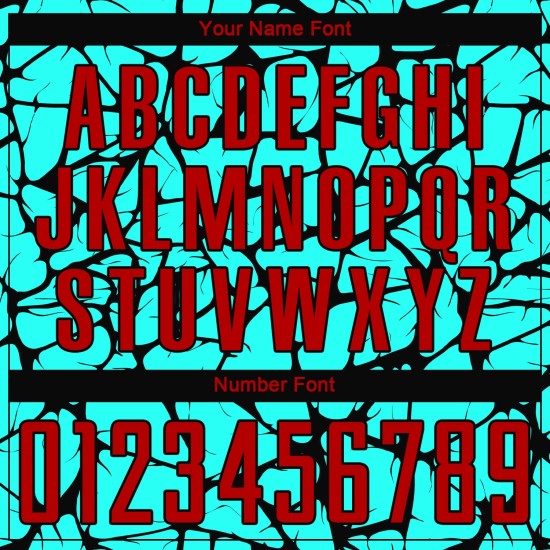 Uniform Custom Fußball Sublimation Rot-Schwarz Jersey Aqua