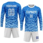 Sublimation Fußballtrikot Royal Uniform Weiß Custom
