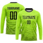 Grünes Trikot Sublimation Schwarz Benutzerdefinierte Neon Uniform Fußball
