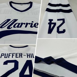Benutzerdefiniertes weißes Hockey-Marine-Trikot